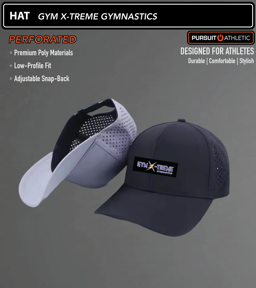 HAT | Perforated | Gym X-treme Gymnastics