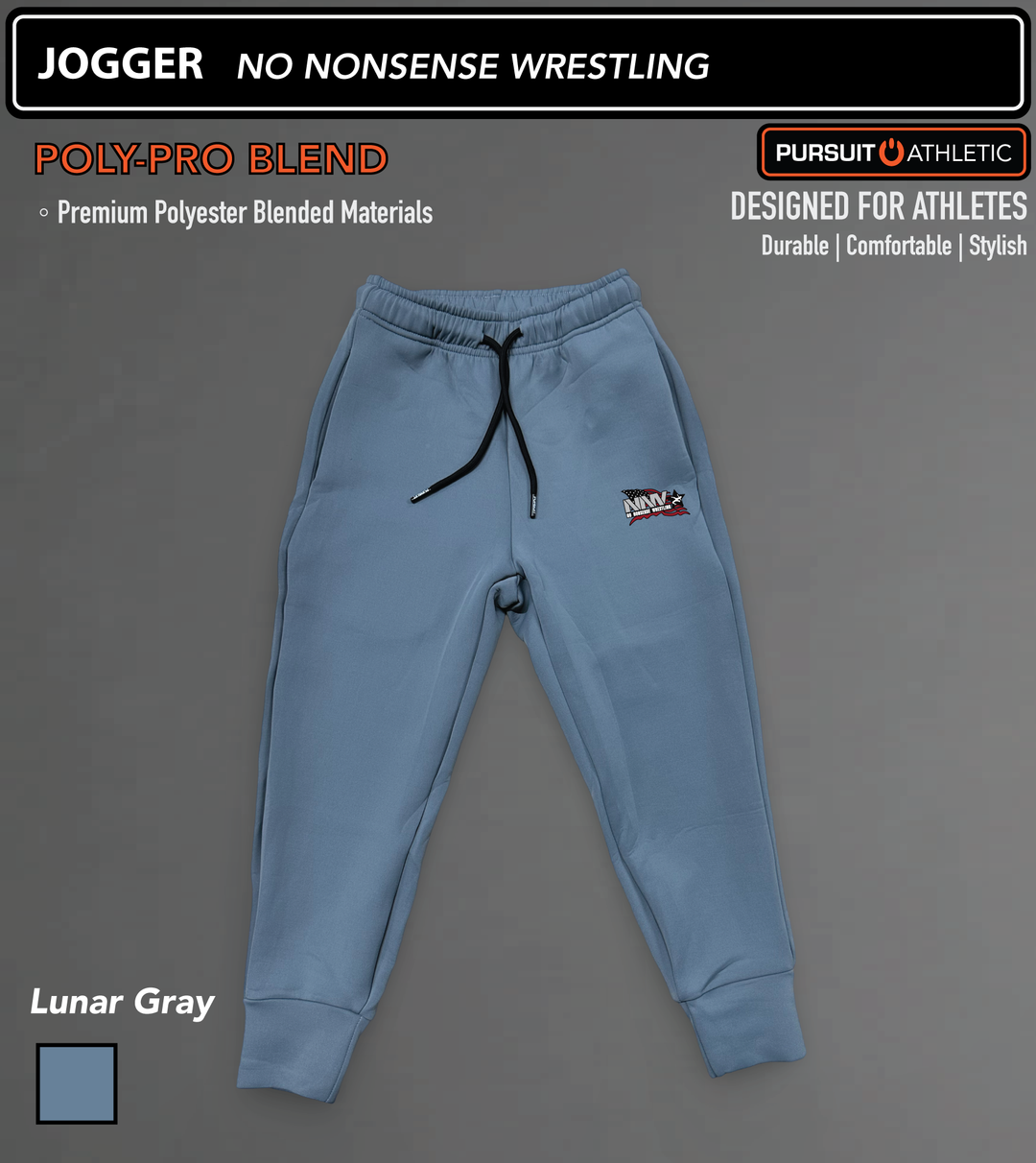 JOGGERS | Poly-Pro Blend | No Nonsense Wrestling