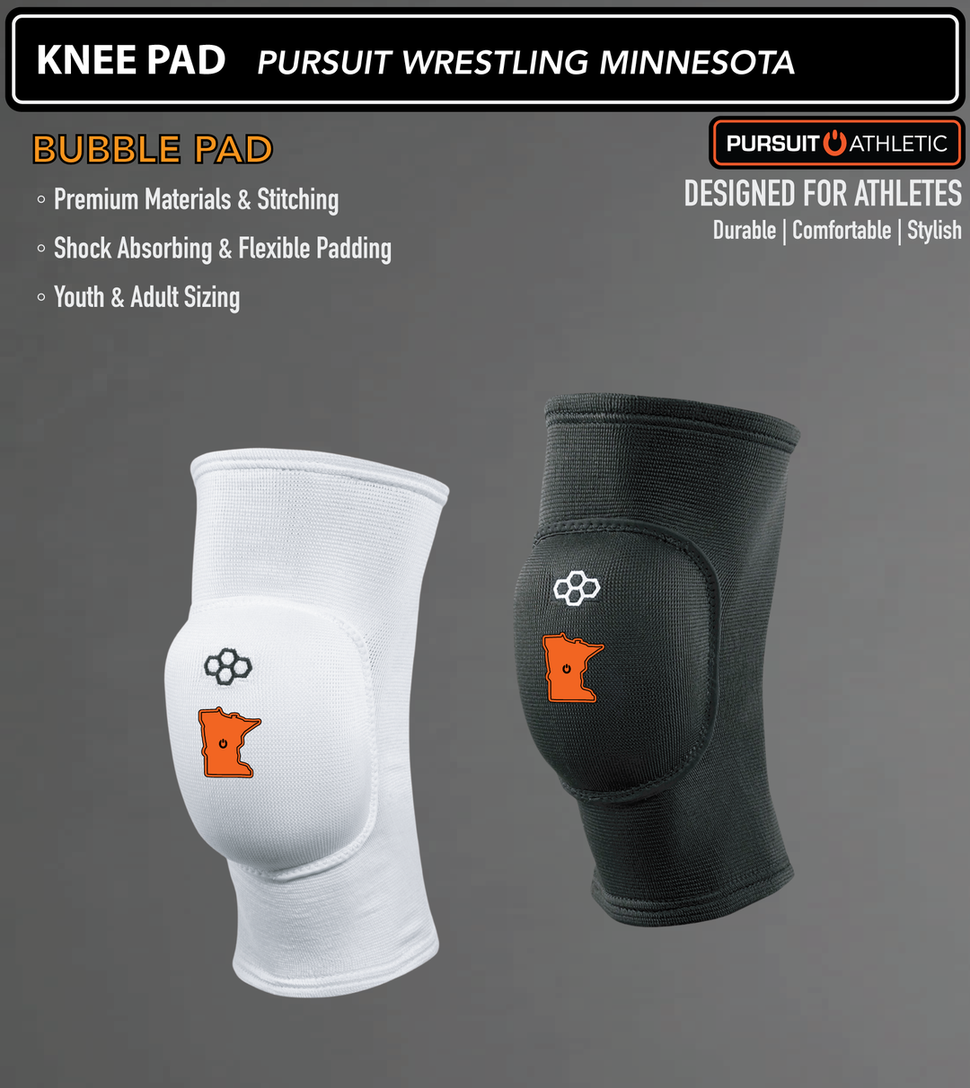 KNEE PAD | Bubble Pad | Pursuit Wrestling Minnesota
