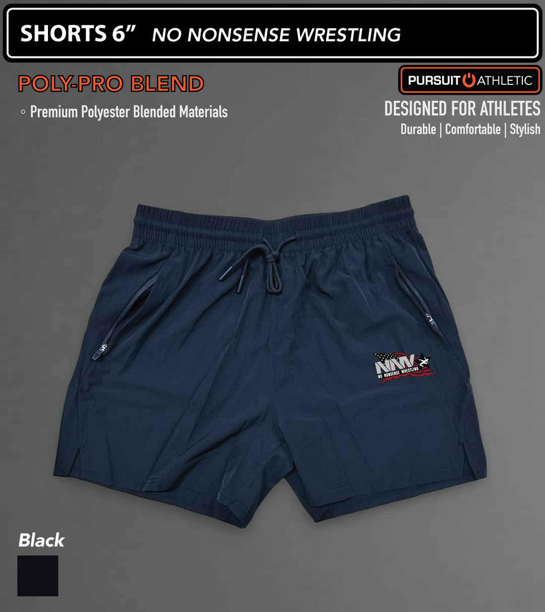 SHORTS | Poly-Pro Blend | No Nonsense Wrestling