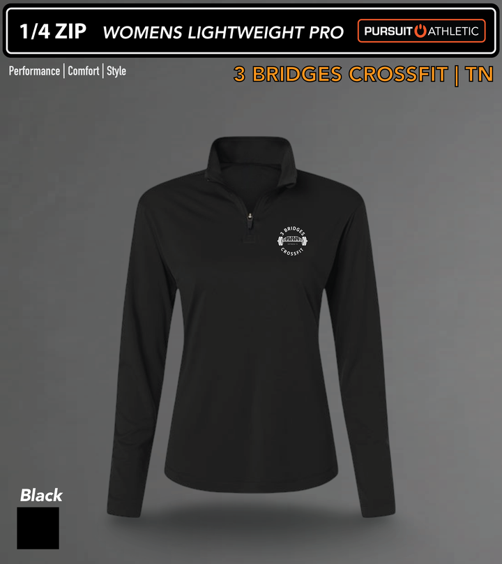 1/4 ZIP | Womens Lightweight Pro | 3 Bridges Crossfit TN