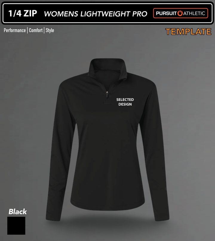1/4 ZIP | Womens Lightweight Pro | Template
