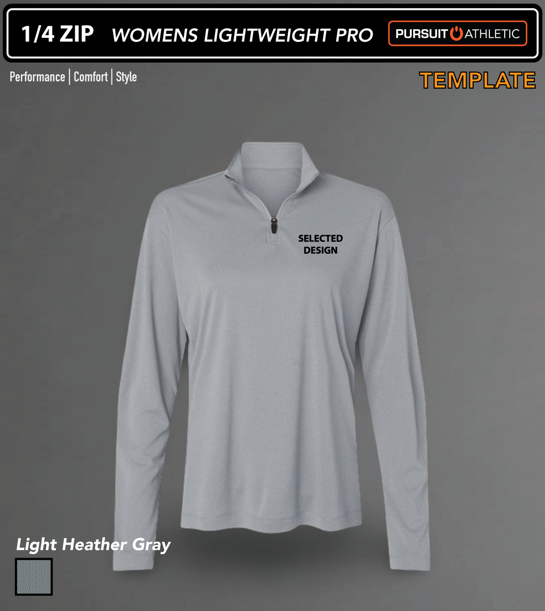 QUARTER ZIP | Womens Lightweight Pro | Jackrabbit Wrestling Academy | SD