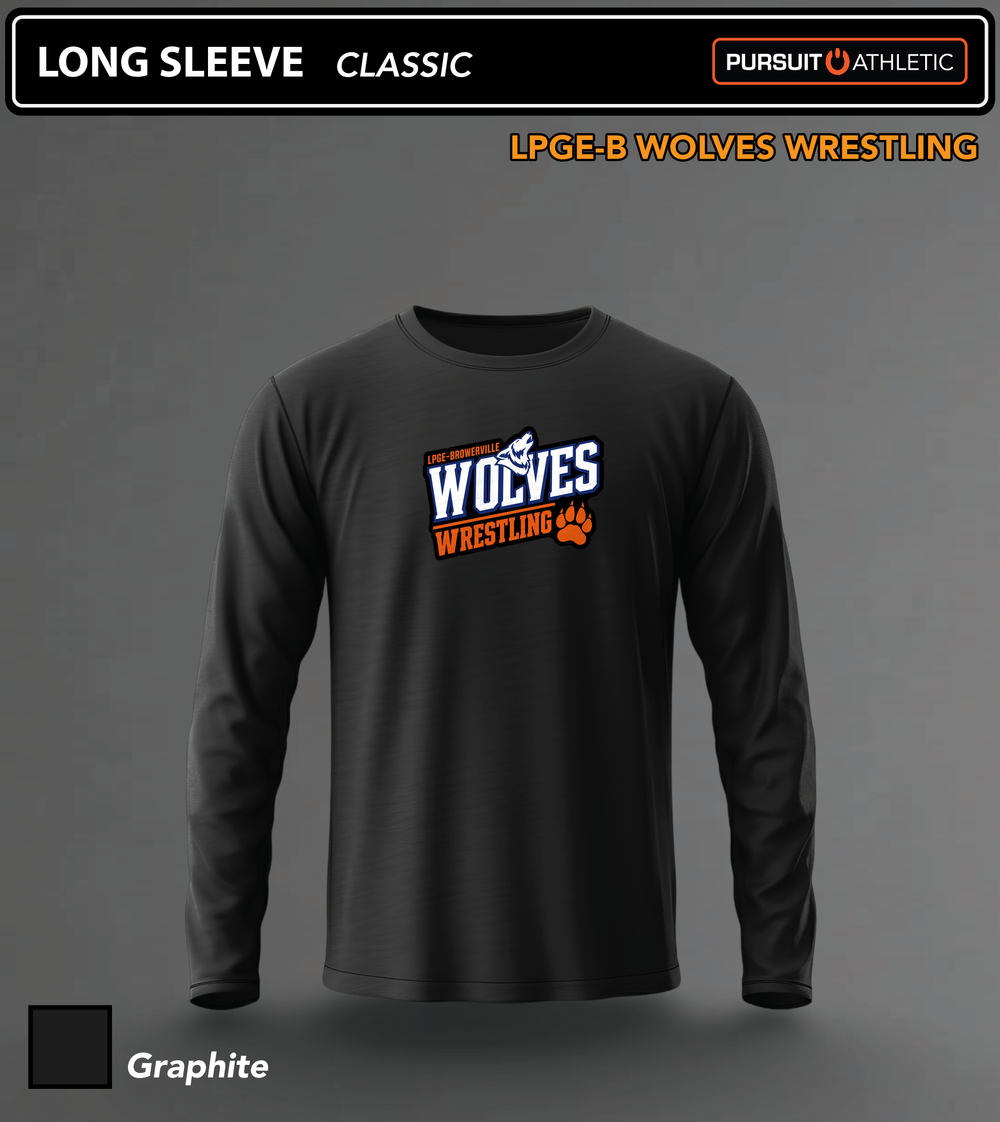 LONG SLEEVE | Classic | LPGE-B Wolves Wrestling - Graphite