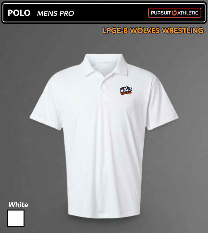 POLO | Mens Pro | LPGE-B Wolves Wrestling - White