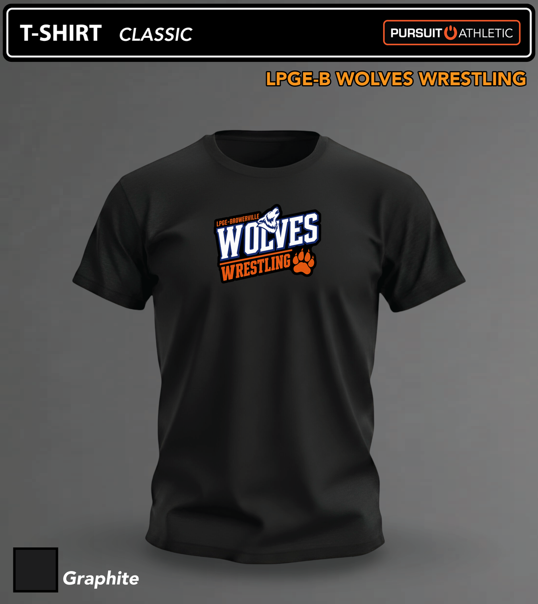 T-SHIRT | Classic | LPGE-B Wolves Wrestling - Graphite