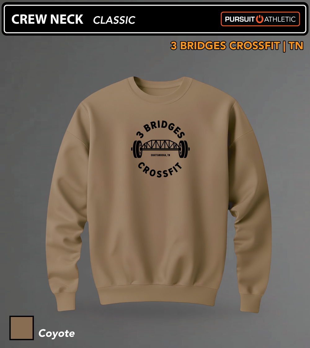 CREW NECK | Classic | 3 Bridges Crossfit TN - Coyote