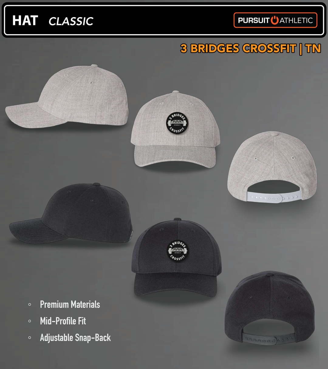 HAT | Classic | 3 Bridges Crossfit TN