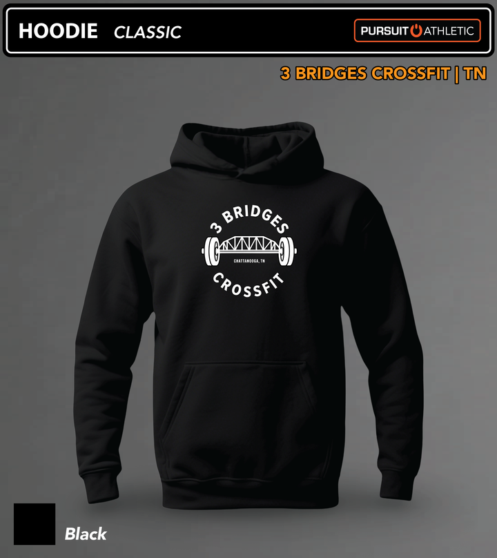 HOODIE | Classic | 3 Bridges Crossfit TN - Black