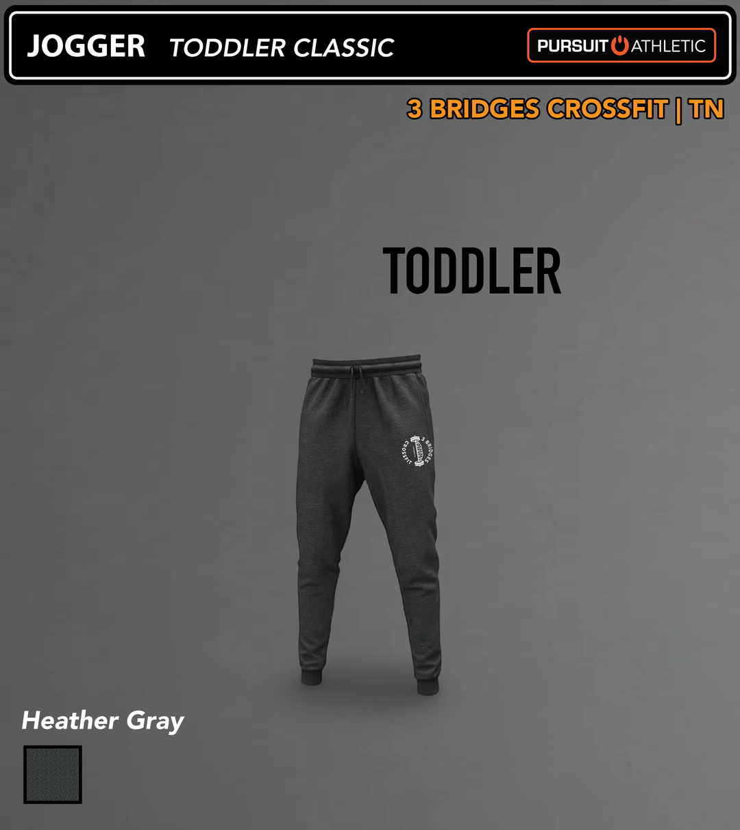 JOGGER | Toddler Classic | 3 Bridges Crossfit TN - Heather Gray