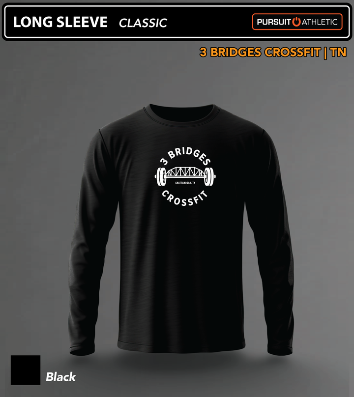 LONG SLEEVE | Classic | 3 Bridges Crossfit TN - Black