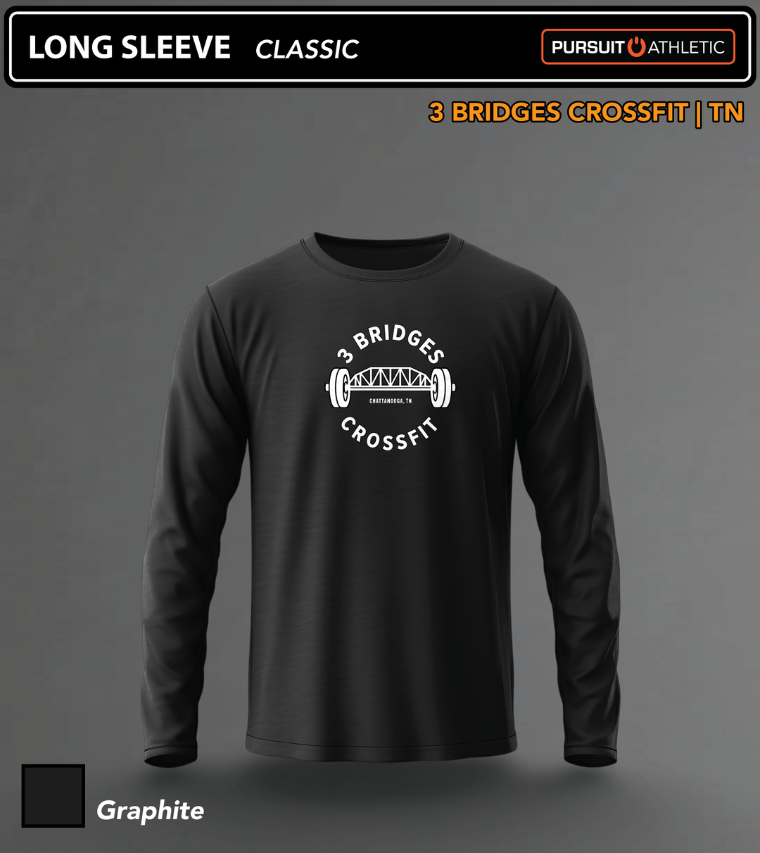 LONG SLEEVE | Classic | 3 Bridges Crossfit TN - Graphite