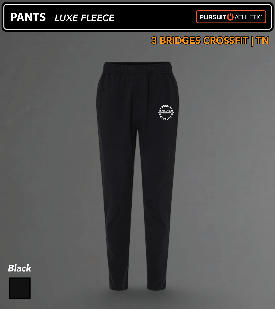 PANTS | Luxe Fleece | 3 Bridges Crossfit TN - Black
