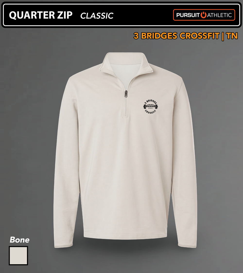 QUARTER ZIP | Classic | 3 Bridges Crossfit TN - Bone