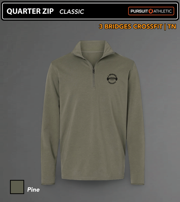 QUARTER ZIP | Classic | 3 Bridges Crossfit TN - Pine