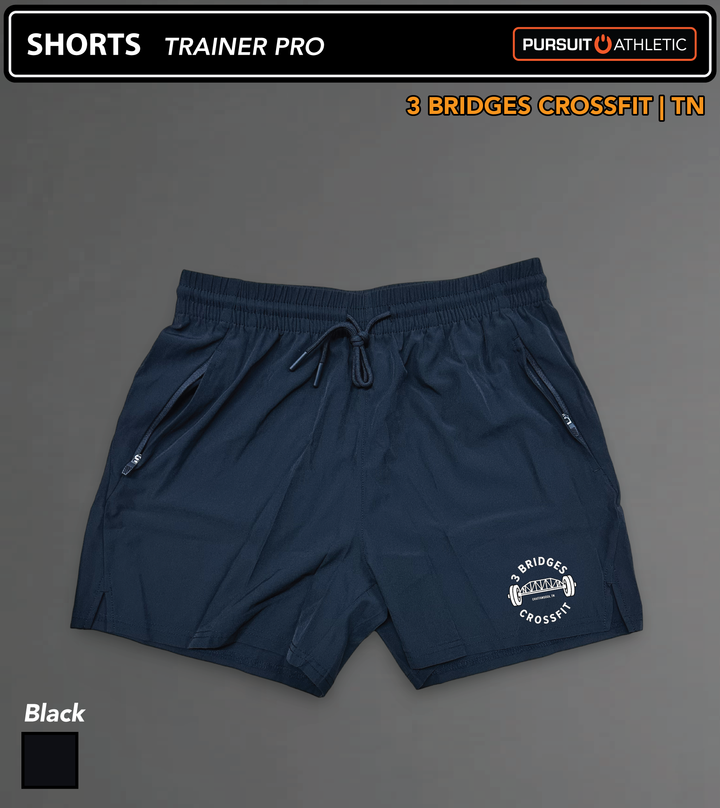 SHORTS | Trainer Pro | 3 Bridges Crossfit TN - Black
