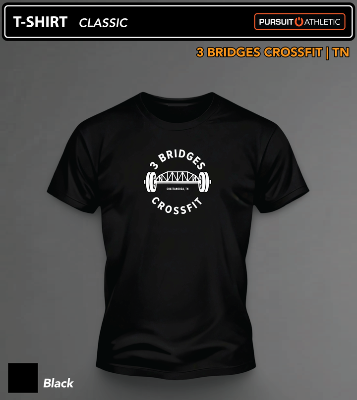 T-SHIRT | Classic | 3 Bridges Crossfit TN - Black