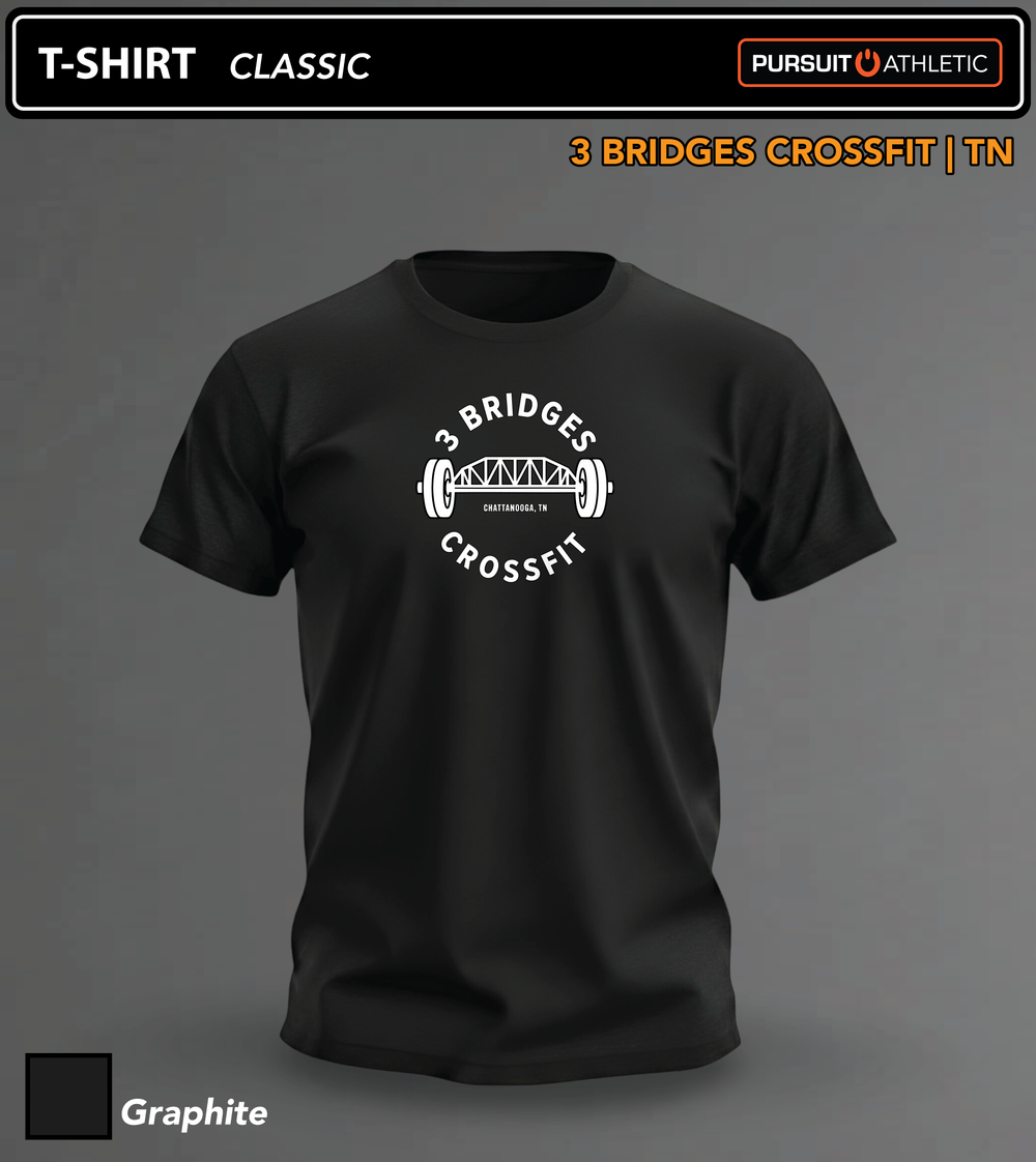 T-SHIRT | Classic | 3 Bridges Crossfit TN - Graphite
