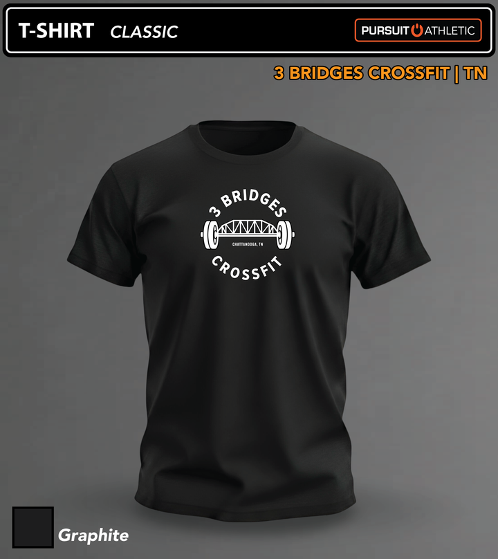 T-SHIRT | Classic | 3 Bridges Crossfit TN - Graphite