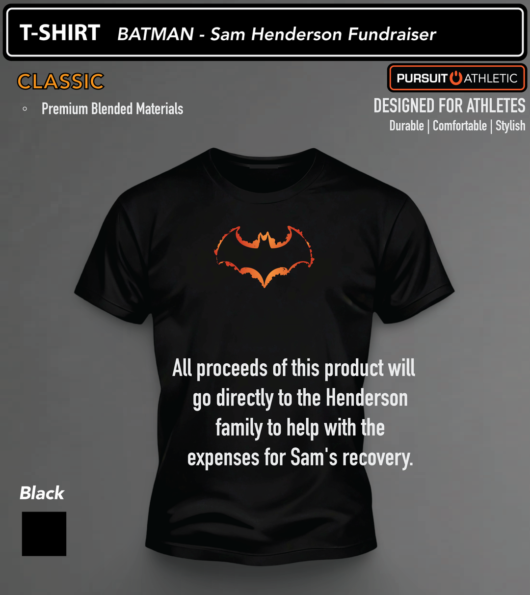T-SHIRT | Classic | Batman Sam Henderson Fundraiser