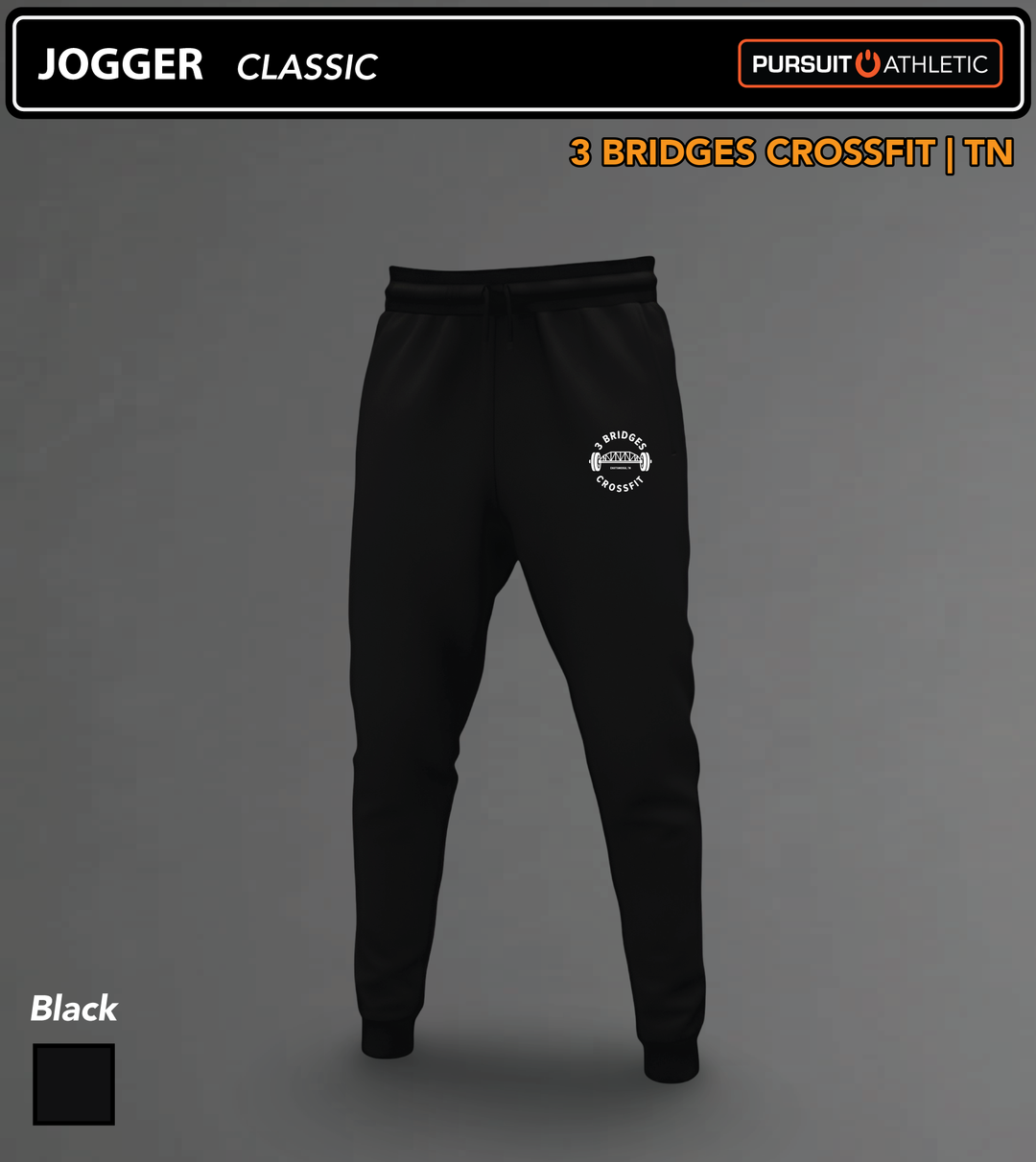 JOGGER | Classic | 3 Bridges Crossfit TN - Black