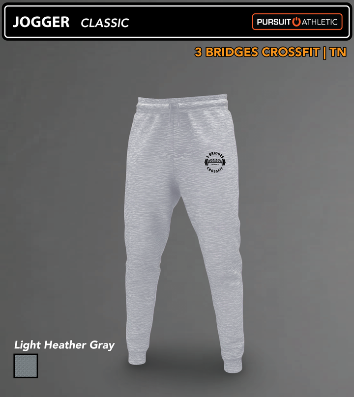 JOGGER | Classic | 3 Bridges Crossfit TN - Light Heather Gray