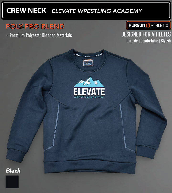 CREW NECK | Poly-Pro Blend | Elevate Wrestling Academy