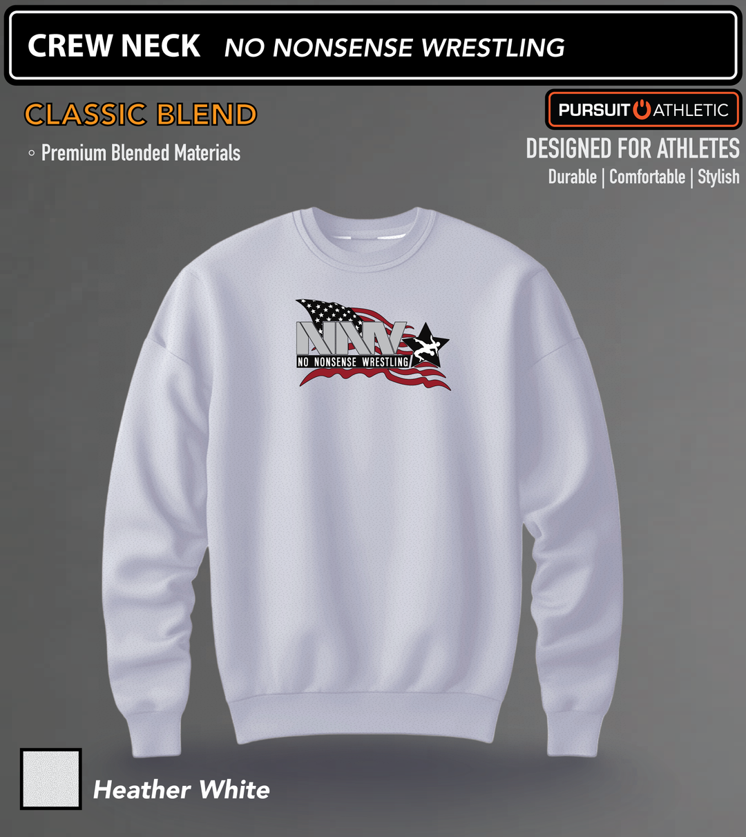 CREW NECK | Classic Blend | No Nonsense Wrestling
