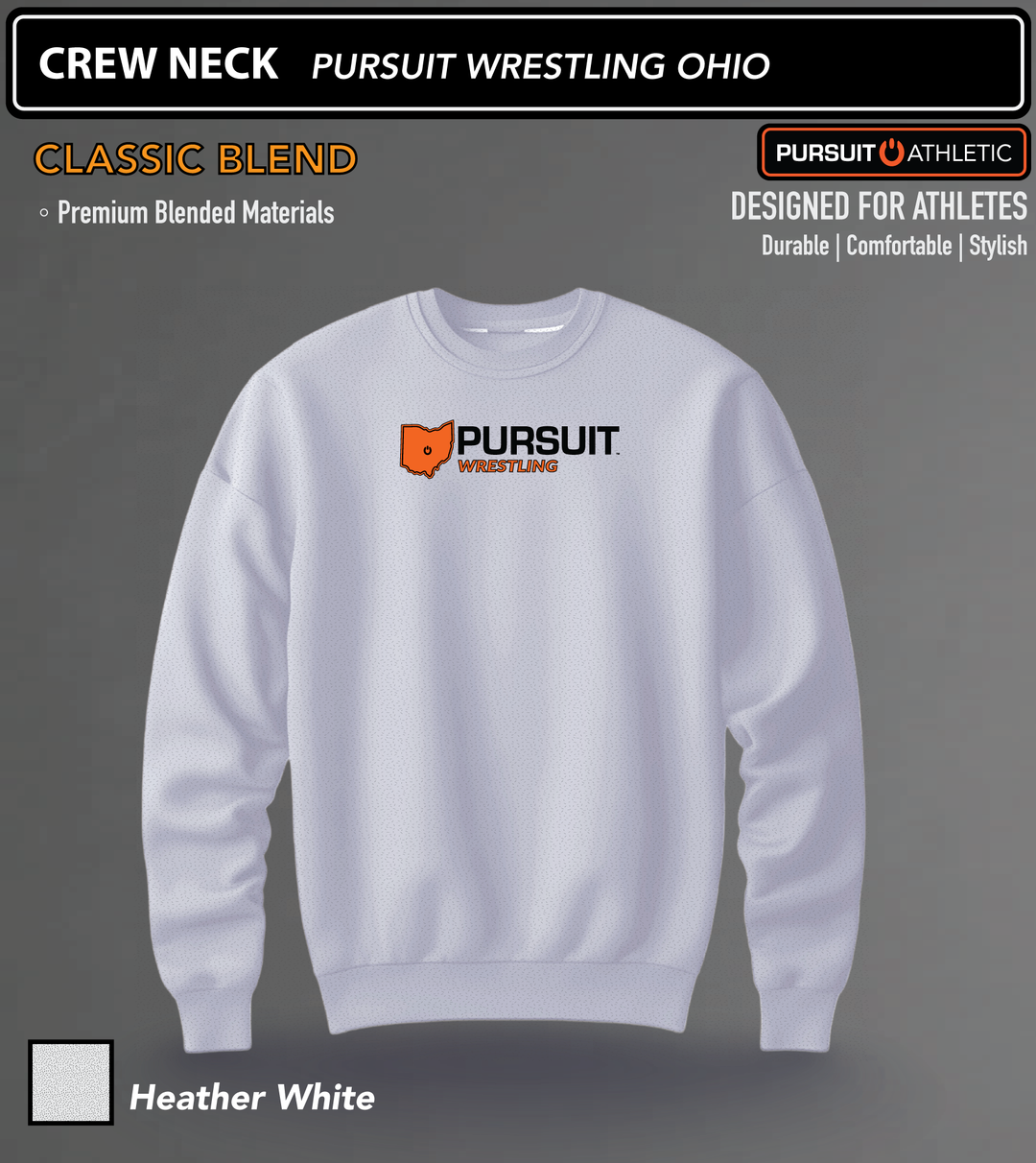 CREW NECK | Classic Blend | Pursuit Wrestling Ohio