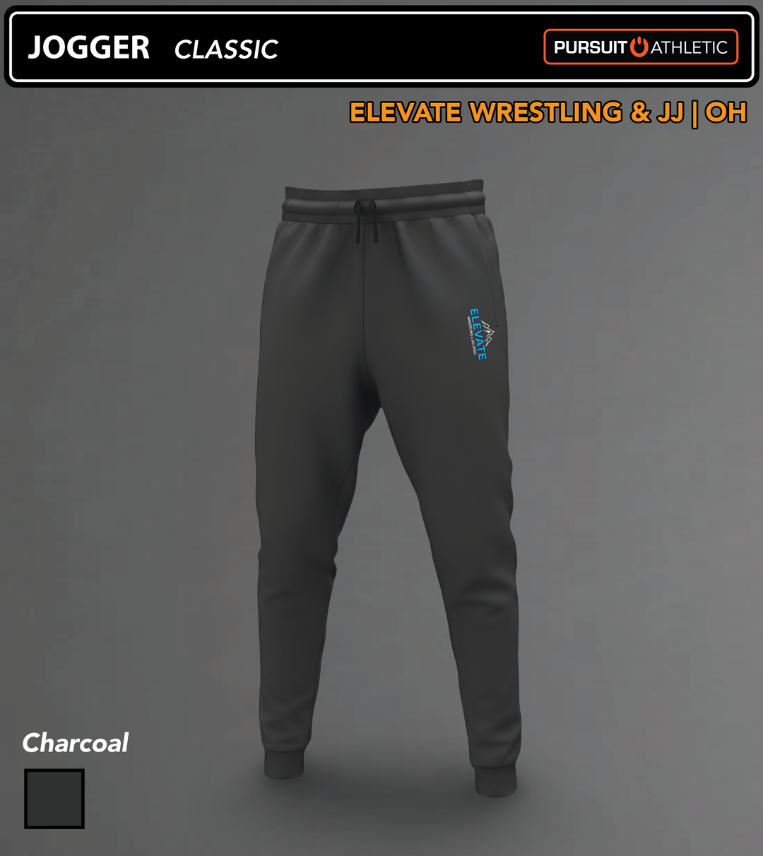 JOGGER | Classic | Elevate Wrestling &amp; JJ | OH - Charcoal