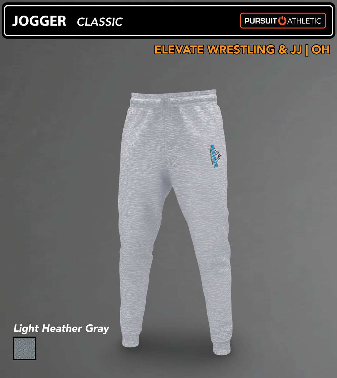 JOGGER | Classic | Elevate Wrestling &amp; JJ | OH - Light Heather Gray