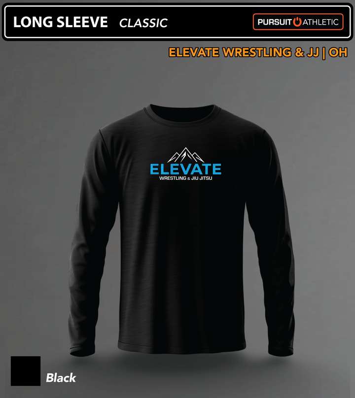LONG SLEEVE | Classic | Elevate Wrestling &amp; JJ | OH - Black