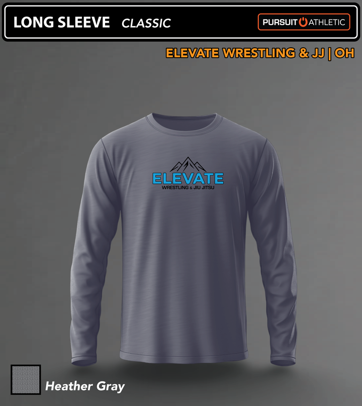 LONG SLEEVE | Classic | Elevate Wrestling &amp; JJ | OH - Heather Gray