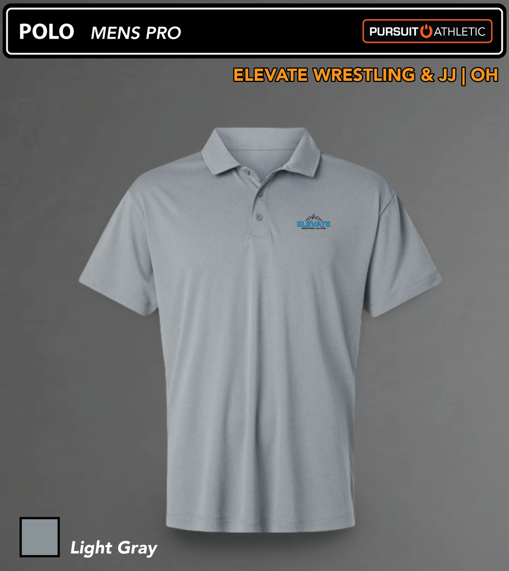 POLO | Mens Pro | Elevate Wrestling & JJ | OH - Light Gray