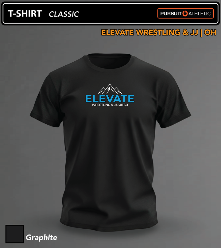 T-SHIRT | Classic | Elevate Wrestling &amp; JJ | OH - Graphite