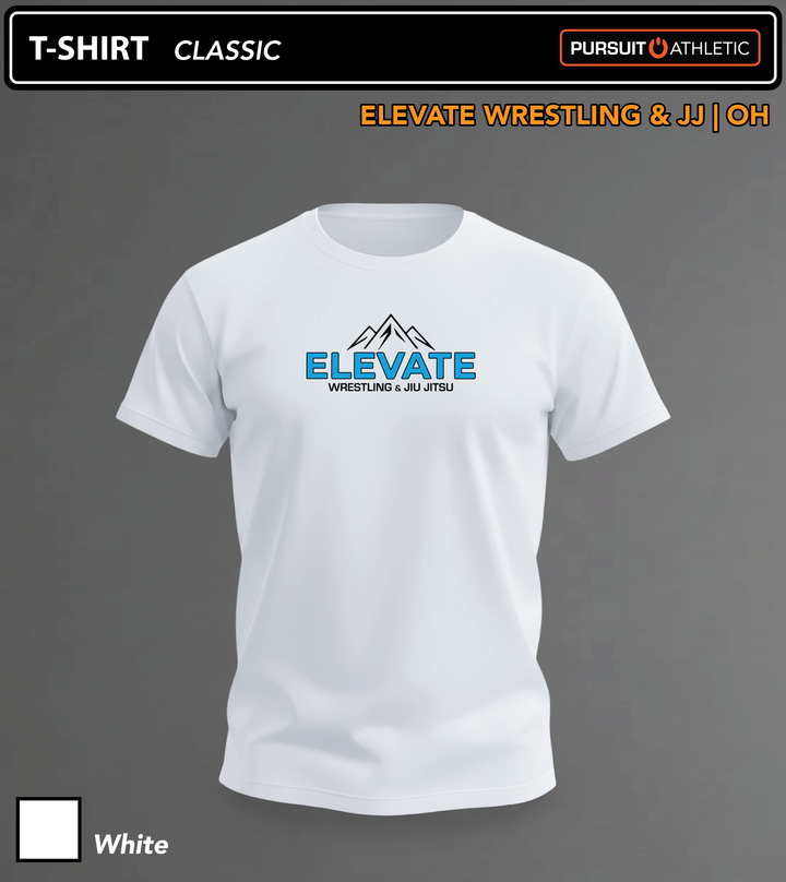 T-SHIRT | Classic | Elevate Wrestling &amp; JJ | OH - White