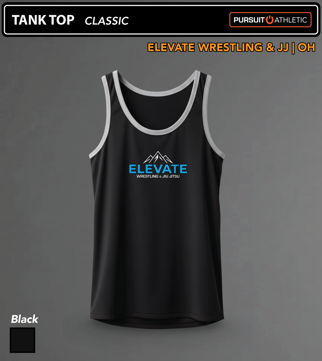 TANK TOP | Classic | Elevate Wrestling &amp; JJ | OH - Black