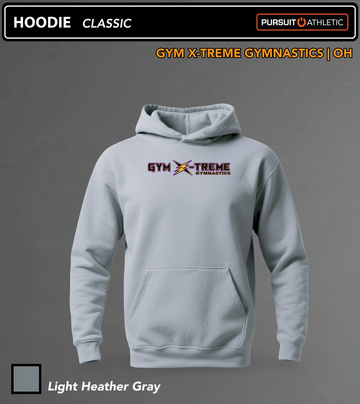 Gym-X-treme-Gymnastics HOODIE Classic Light-Heather-Gray