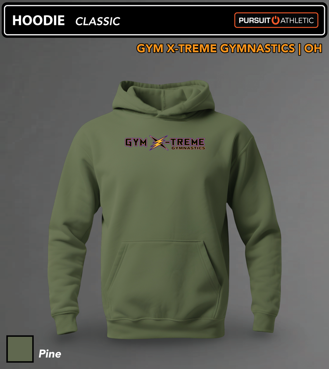 Gym-X-treme-Gymnastics HOODIE Classic Pine