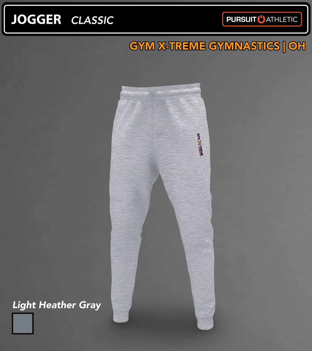 Gym-X-treme-Gymnastics JOGGER Classic Light-Heather-Gray