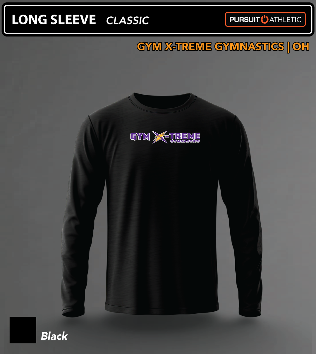 Gym-X-treme-Gymnastics LONG-SLEEVE Classic Black