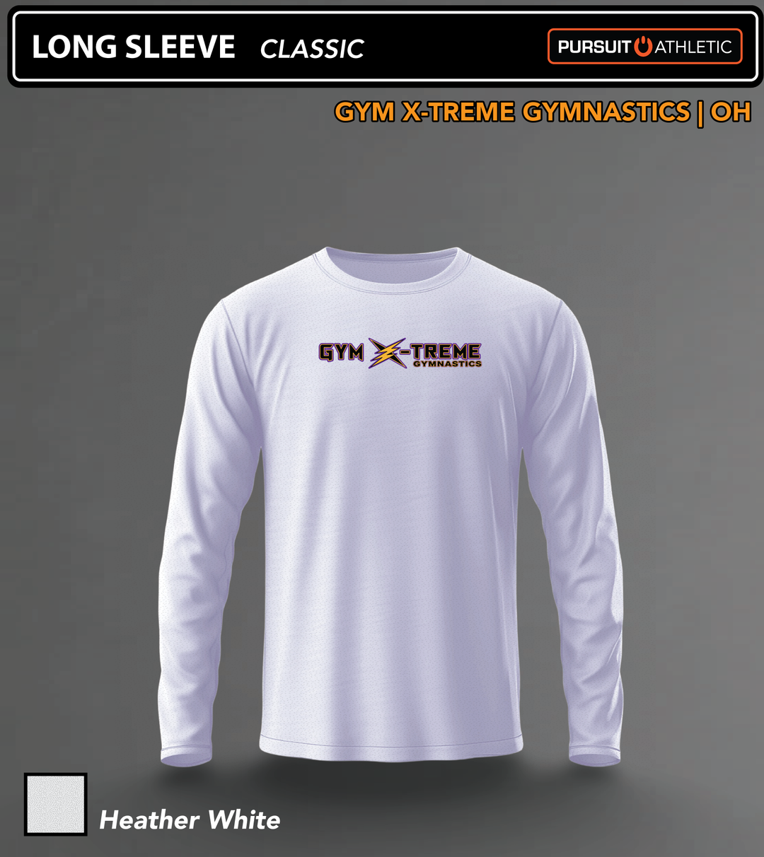 Gym-X-treme-Gymnastics LONG-SLEEVE Classic Heather-White