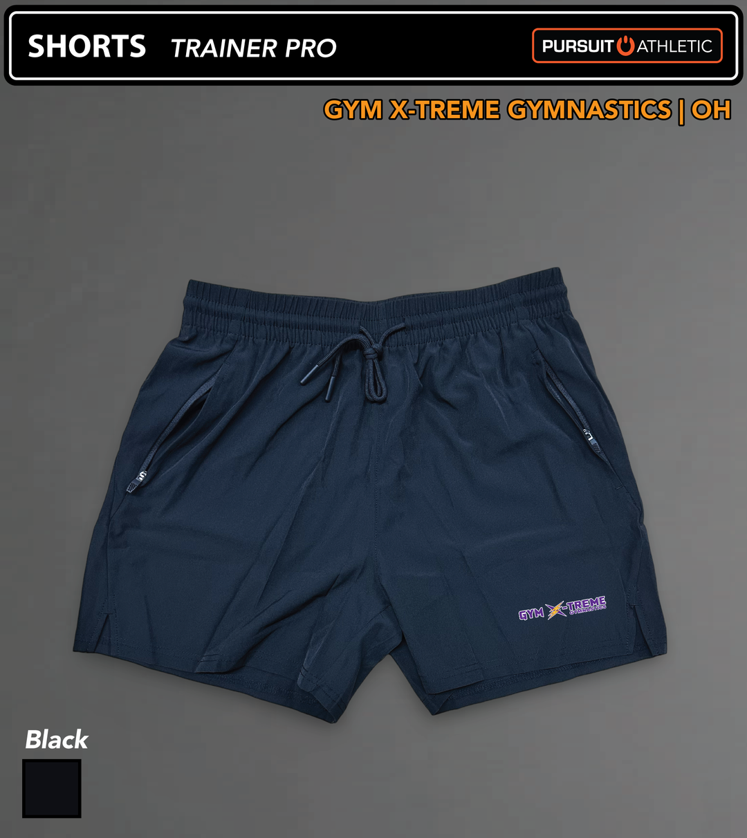 Gym-X-treme-Gymnastics SHORTS Trainer-Pro Black