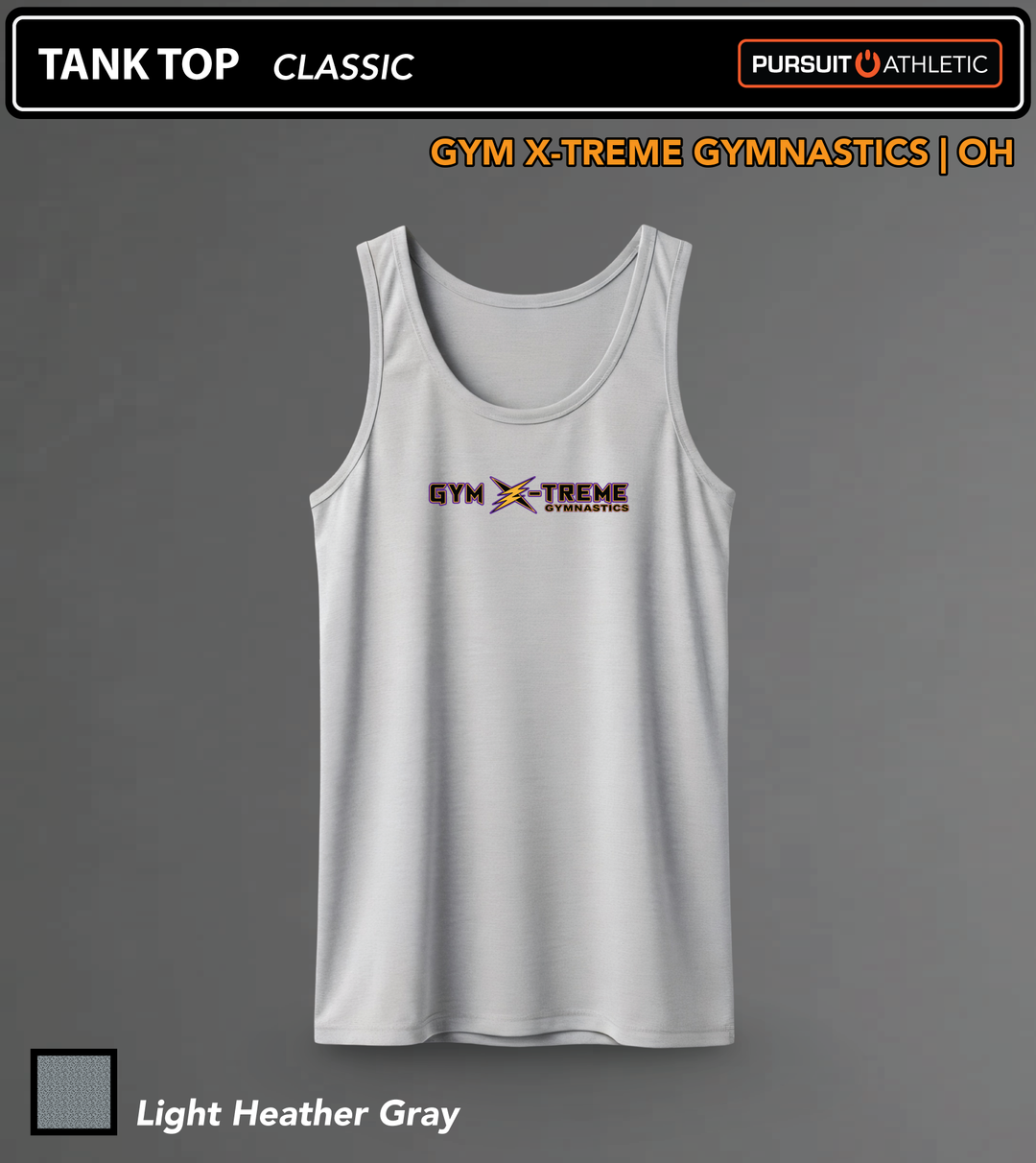 Gym-X-treme-Gymnastics TANK-TOP Classic Light-Heather-Gray