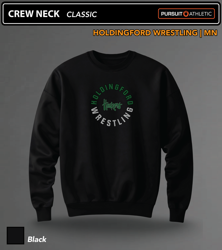 Holdingford-Wrestling CREW-NECK Classic Black