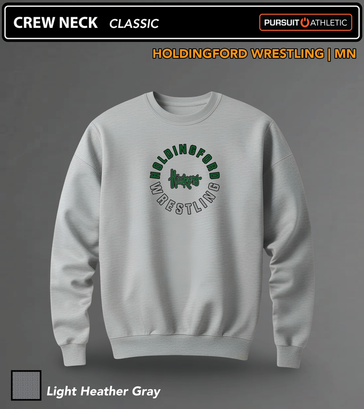 Holdingford-Wrestling CREW-NECK Classic Light-Heather-Gray