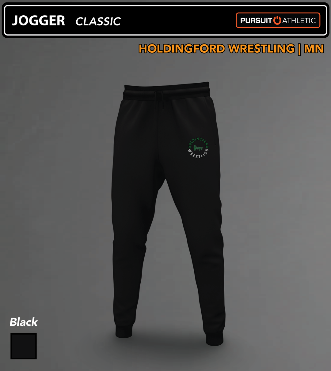 Holdingford-Wrestling JOGGER Classic Black