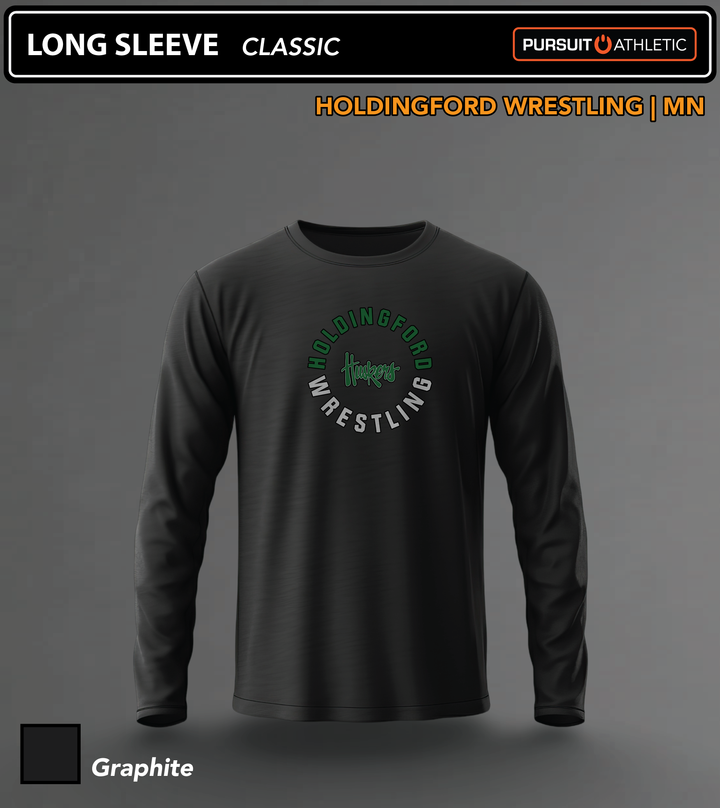 Holdingford-Wrestling LONG-SLEEVE Classic Graphite