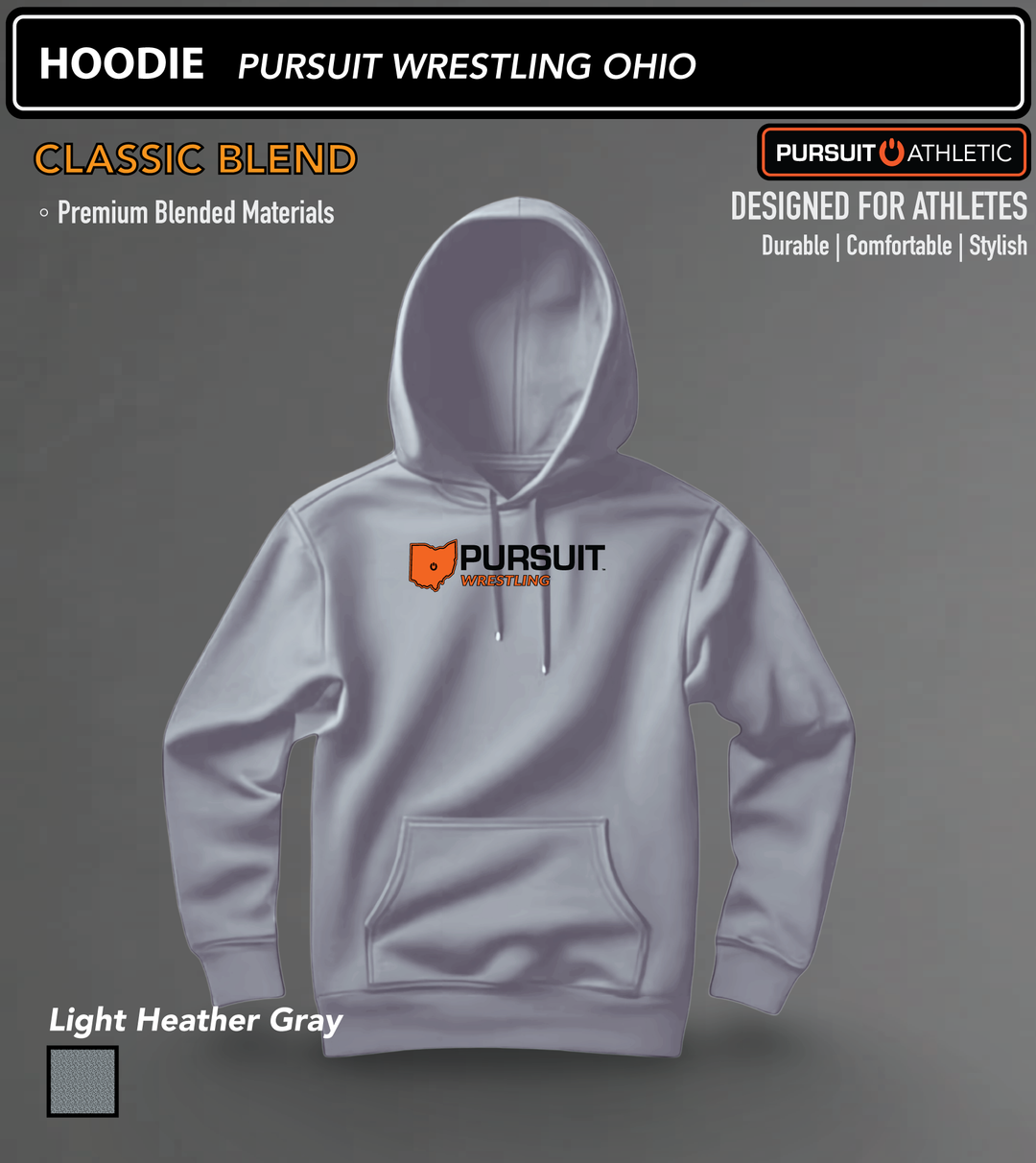 HOODIE | Classic Blend | Pursuit Wrestling Ohio