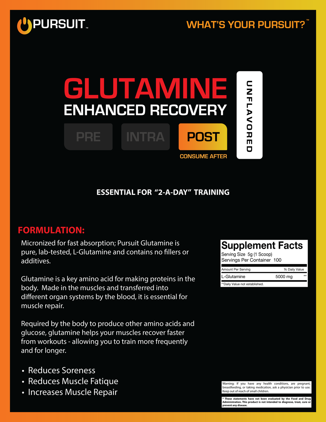 Glutamine | Enhanced Recovery